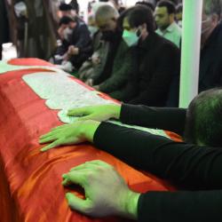 مراسم تشییع و خاکسپاری همسر مکرمه آیت الله محمدی ری شهری 